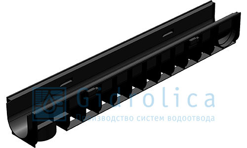 Лоток Водоотводный Лв-10.14,5.13,5- Пластиковый DN100 Вес 2,23 кг.