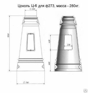 Цоколь защитный пластиковый для опоры ц 600а 275