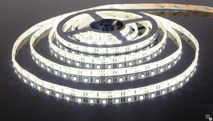 Лента светодиодная LEDх60/м 5м 4.8w/m 12в IP65 белый Feron 