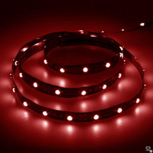 Лента светодиодная LEDх60/м 5м 4.8w/m 12в IP65 красный Feron 