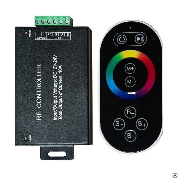 Контроллер к LED ленте RGB 12/24v с ПДУ провод-20см LD55
