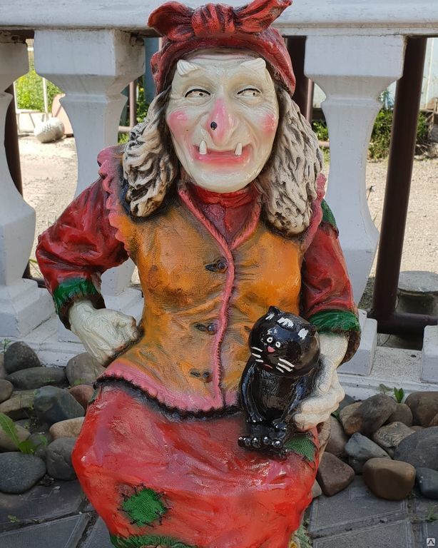 Садовая скульптура «Баба-яга» | Интернет-магазин slep-kostroma.ru
