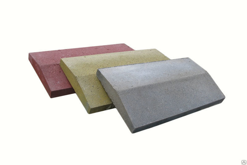 Парапет бетонный 2х скатный для забора 500*180*45 цвет любой
