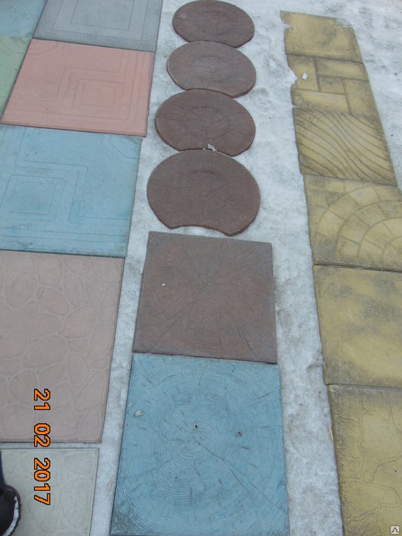 Плитка тротуарная, срубы, квадрат 50х50 бетон