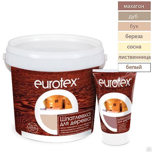 EVROTEX - шпатлевка для дерева (белый) 0,225 кг /80184