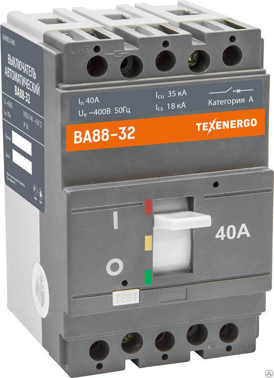 Автоматический выключатель однополюсный 1п 40А С S201L 6кА (S201 C40) ABB