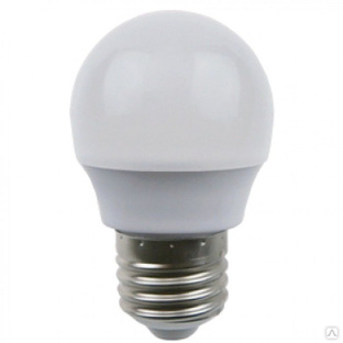 Лампа светодиодная LED 7вт Е27 белый матовый шар Saffit 