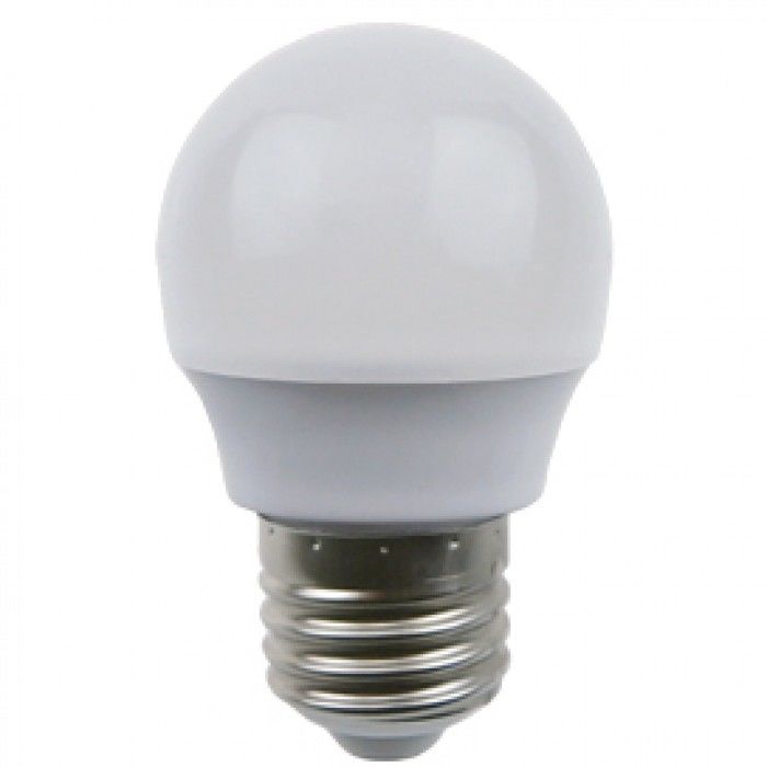 Лампа светодиодная LED 7вт Е27 белый матовый шар Saffit