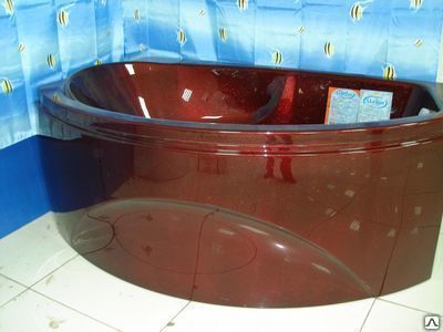 Ванна акриловая 170х105 Akrilan цвет красный перламутр L