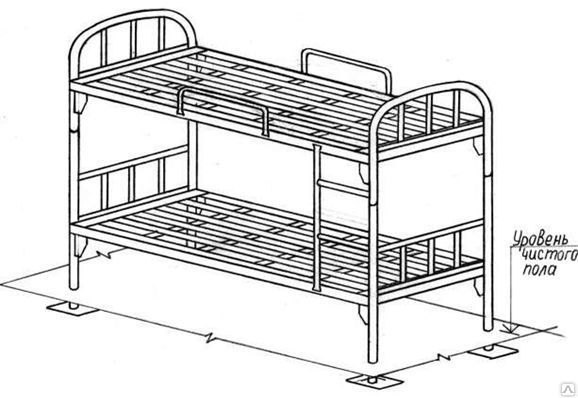 Кровать камерная двухъярусная кдк 01