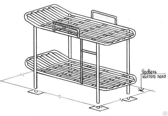 Кровать камерная двухъярусная кдк 01