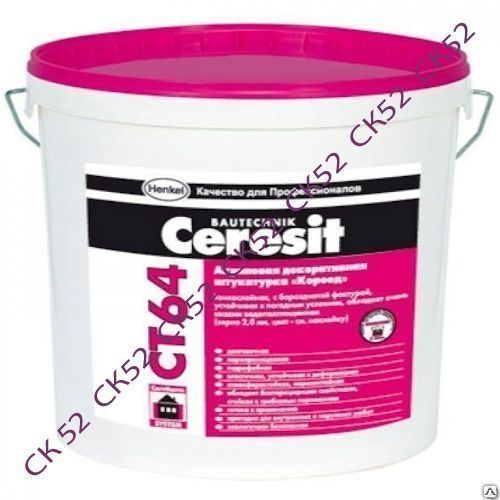 Ceresit ( Церезит) Штукатурка акриловая короед 2,0 мм/ гр. C/25 кг СТ64
