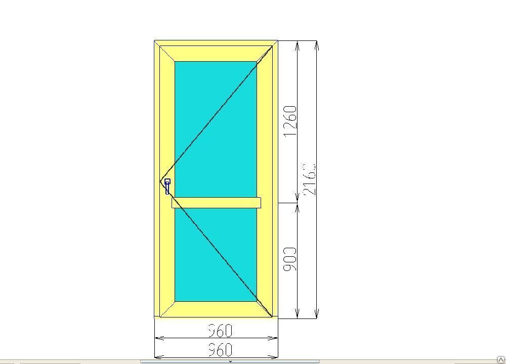 Дверь пвх входная ламинированная с тонировкой 960х2160