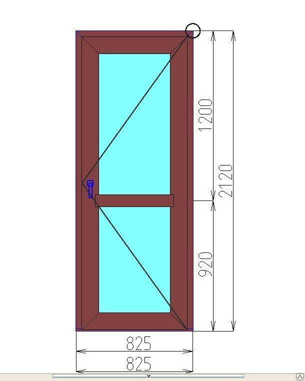 Входная пластиковая дверь 850х2120 мм цвет махагон