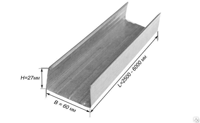 поперечный профиль для гипсокартона