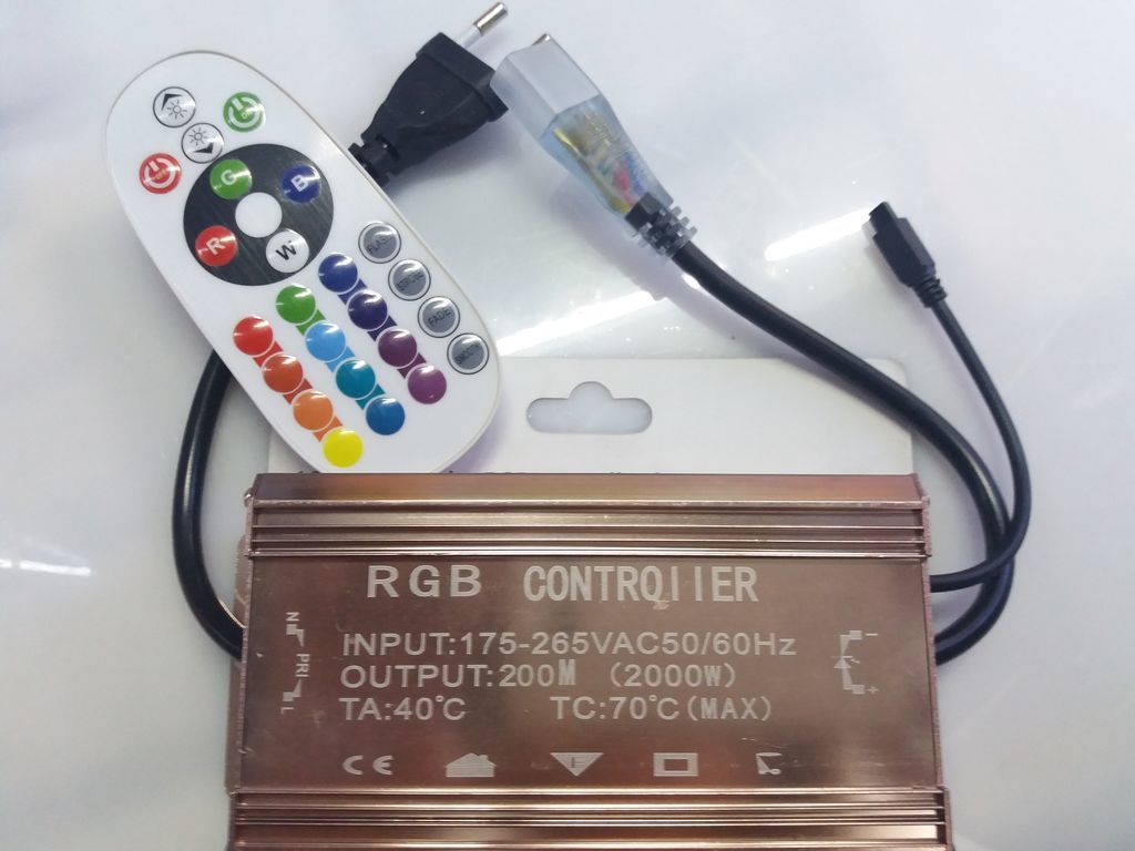Контроллер RGB 2000 Вт с пультом 9 мм 12 мм и 13,5 мм