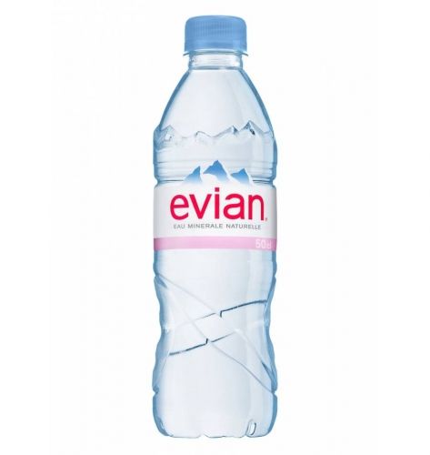 Вода ЭВИАН (EVIAN) 0,5 л ПЭТ (упаковка 24 бутылки с доставкой)