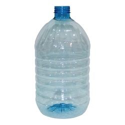 Бутыль для питьевой воды из полиэтилена одноразовая 5 л, с ручкой (ПЭТ)