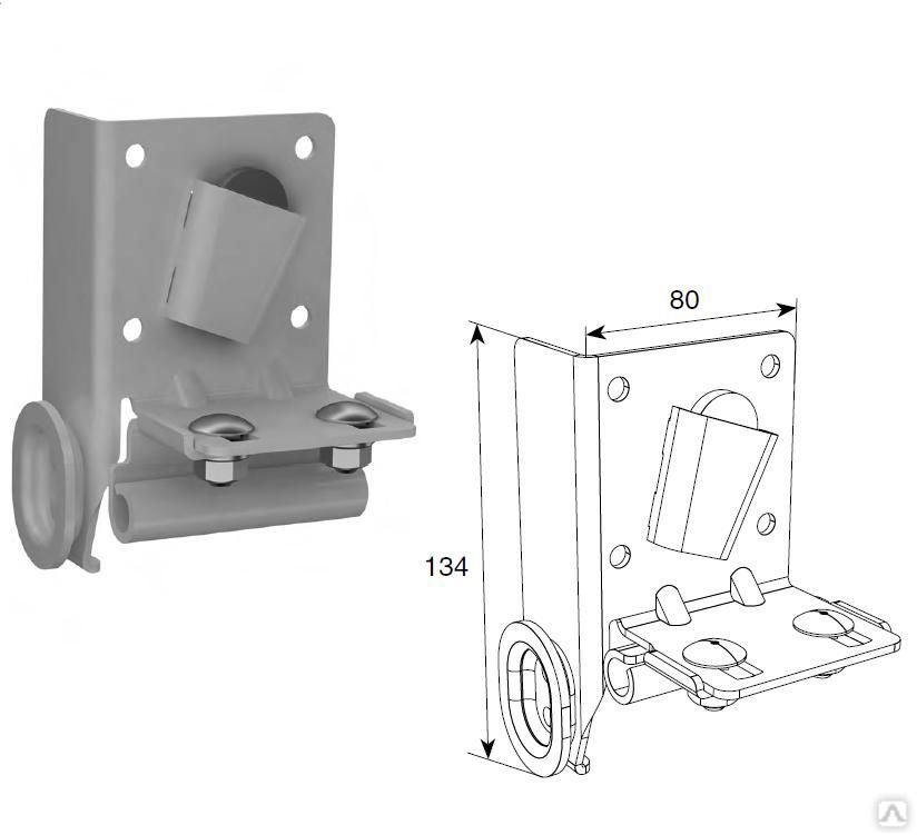 Нижний угловой кронштейн регулируемый RAL9003, цена в Нижнем Новгороде ...