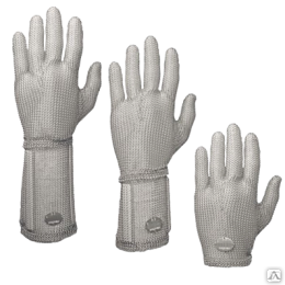 Кольчужная перчатка на руку с отворотом 15 см Niroflex fix Niroflex 