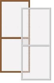 Москитная сетка коричневая на ПВХ окно с импостом