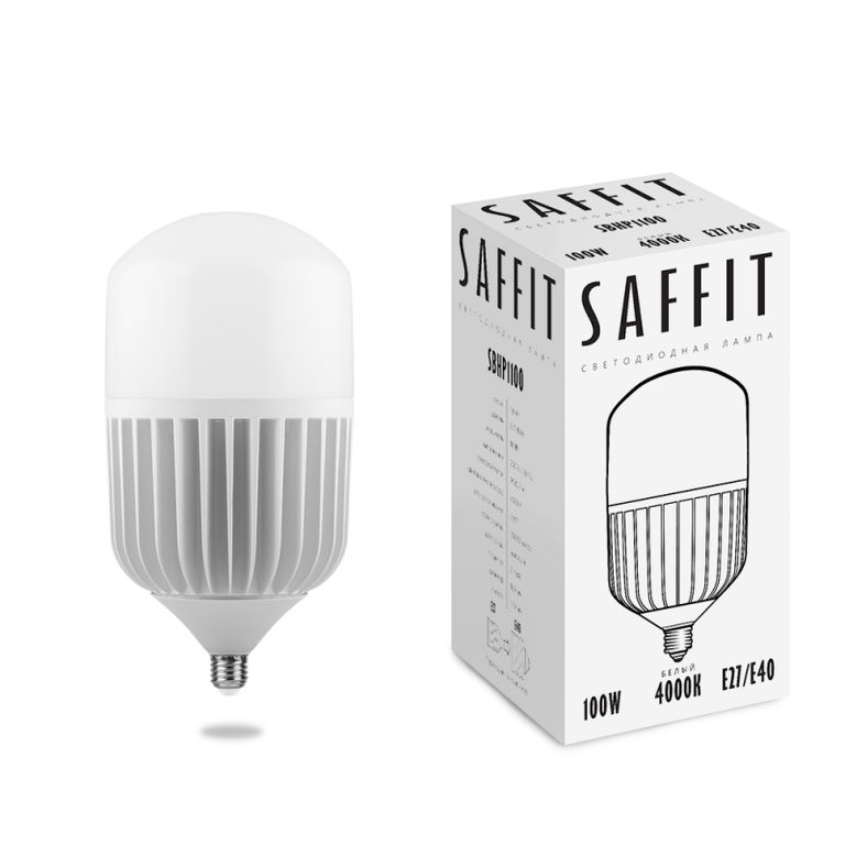 Лампа светодиодная LED 100вт Е27/Е40 белый Saffit