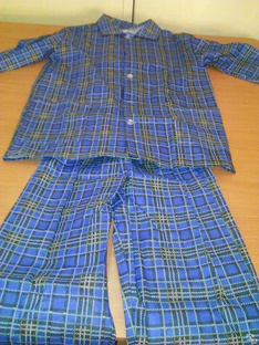 Куртка пижамная, ткань – фланель (клетка) 