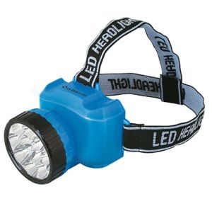 Фонарь налобный LED 5361 (акк. 4V 0.8Ah) 12св/д (48lm), 2 реж, отражатель, з/у 220V, синий/пласт Ultraflash