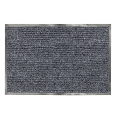 Коврик входной ворсовый влаго-грязезащитный LAIMA, 120х150 см, ребристый, толщина 7 мм, серый, 602875 2