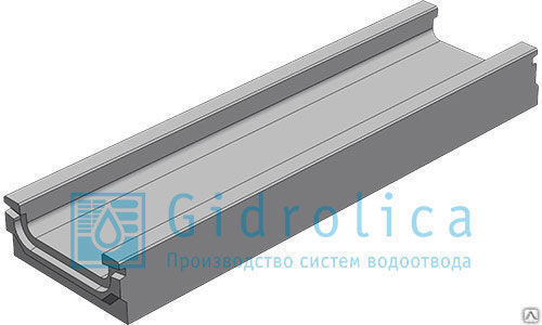 Лоток водоотводный бетонный ЛВБ Plus DN200 №15/0 без уклона AQUASTOK