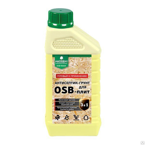 Prosept osb base, 1л. Антисептик-грунт для OSB-плит, готовый состав.