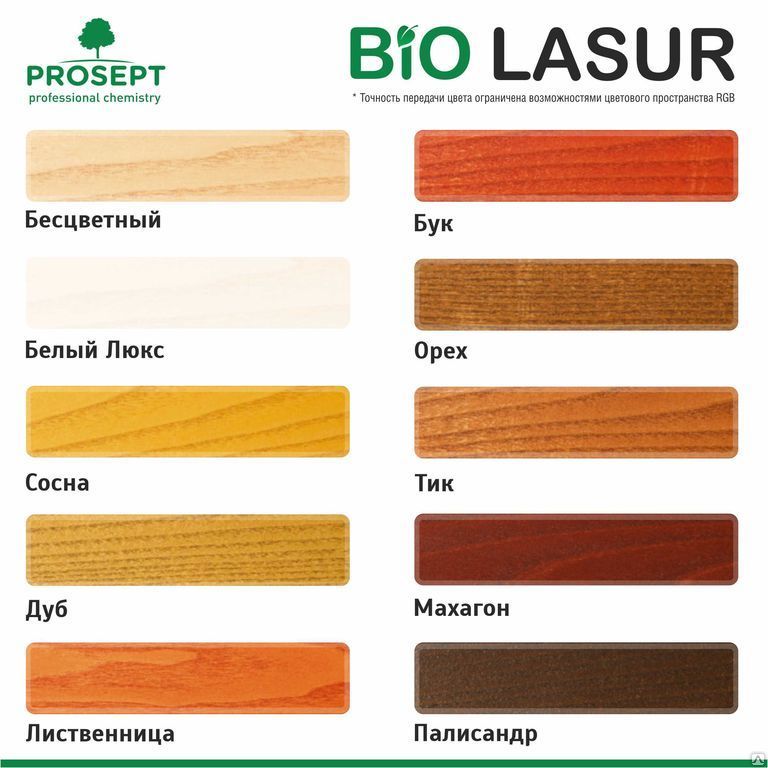Prosept bio lasur, дуб, 2,7л. Антисептик лессирующий защитно-декоративный.