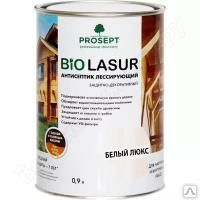 Prosept bio lasur, белый люкс, 0,9л. Антисептик лессирующий защитно-декоративный.