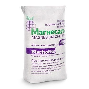 Хлорид магния противогололедный Бишофит Магнесальт до - 35, 20 кг