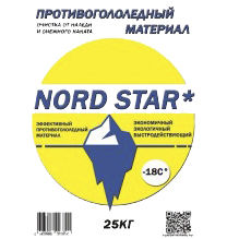 Противогололедный реагент Nord Star до - 18, 25 кг