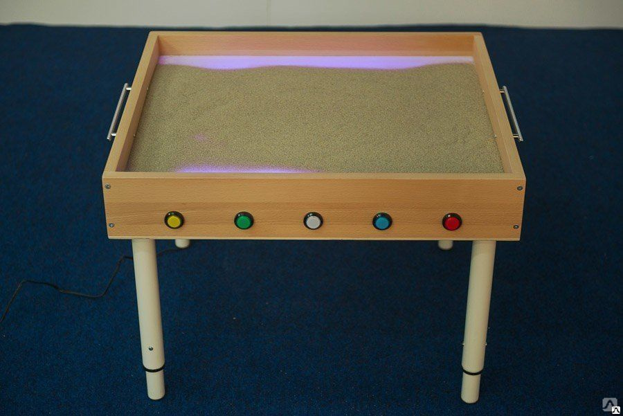 Столик на ножках для рисования песком радуга подсветка rgb