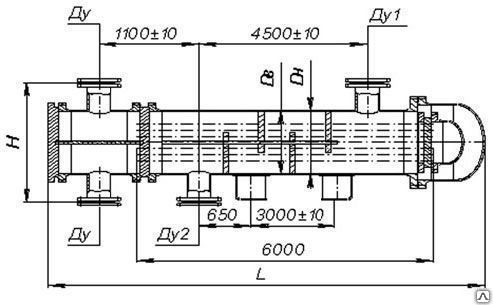 Теплообменник сдвоенный с плавающей головкой чертеж