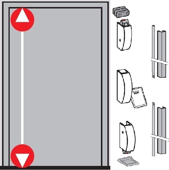 Система Антипаника DORMA PHA2000F комплект на одностворчатую дверь