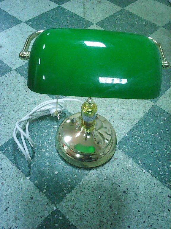 Судовой каютный настольный светильник зеленый плафон с сертификат РРР СС-855
