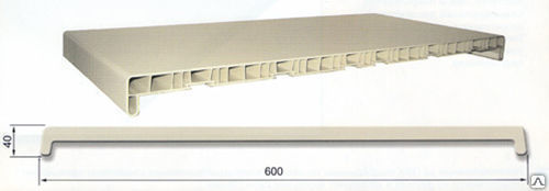 Подоконник 1000х6000мм Montblanc белый 2 капиноса