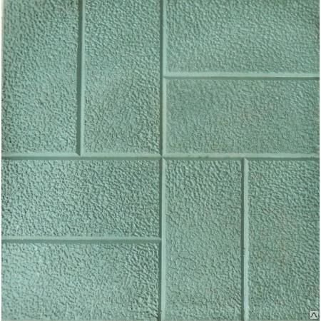 Тротуарная плитка "8 кирпичей (шагрень)", 300х300х30 мм,зеленый