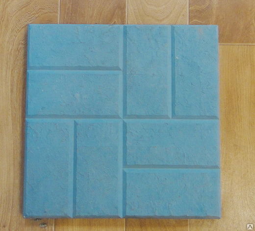 Тротуарная плитка "8 кирпичей (шагрень)", 300х300х30 мм, синяя