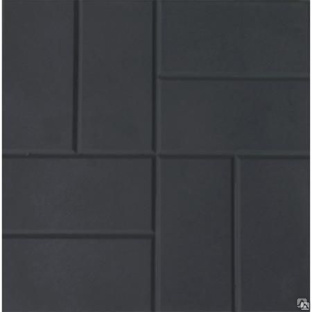 Тротуарная плитка "8 кирпичей (шагрень)", 300 х 300 х 30 мм, черный 