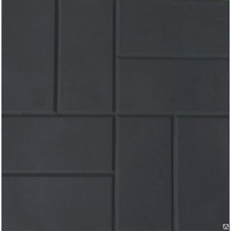 Тротуарная плитка "8 кирпичей (шагрень)", 300х300х30 мм, черный