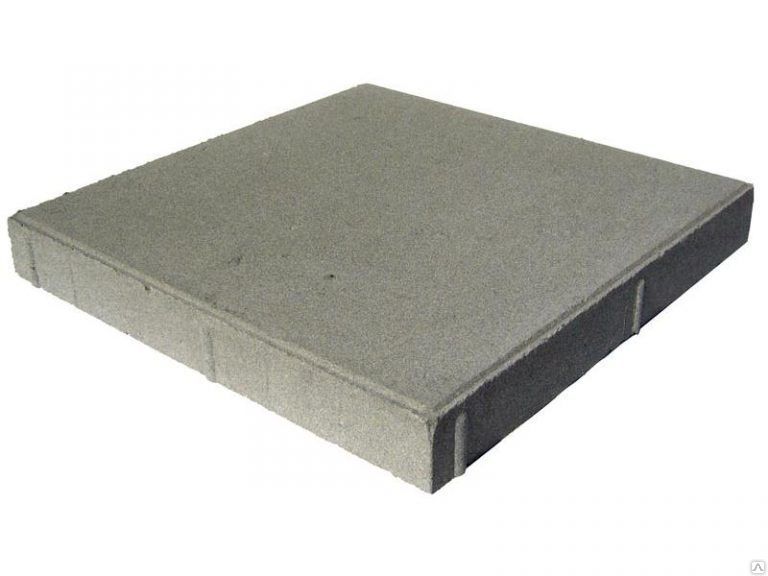 Тротуарная плитка "Гладкая", 500х500х50 мм, серый