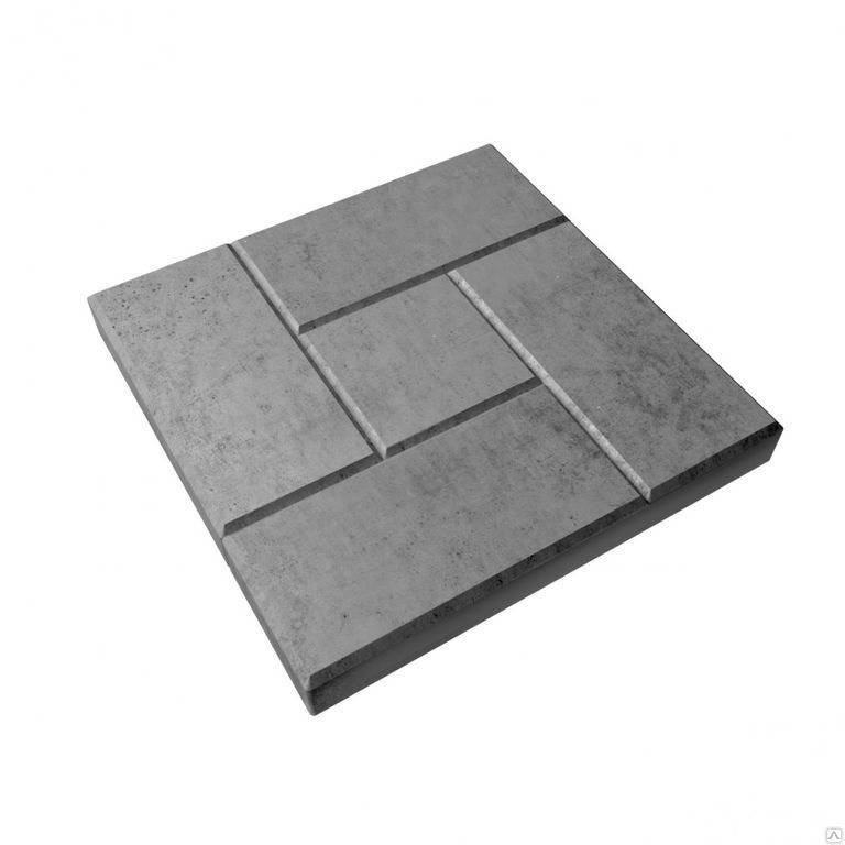 Тротуарная плитка "Калифорния", 300х300х30 мм, серый