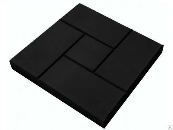 Тротуарная плитка "Калифорния", 300х300х30 мм, черный