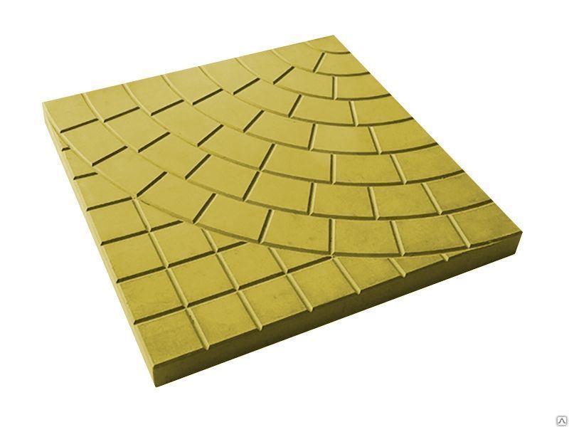 Тротуарная плитка "Колодец", 300х300х30 мм, желтый