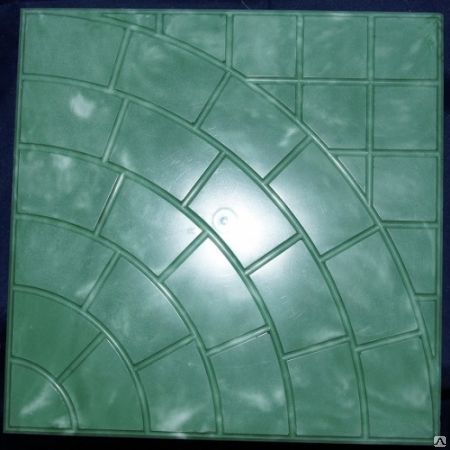 Тротуарная плитка "Колодец", 300х300х30 мм,зеленая