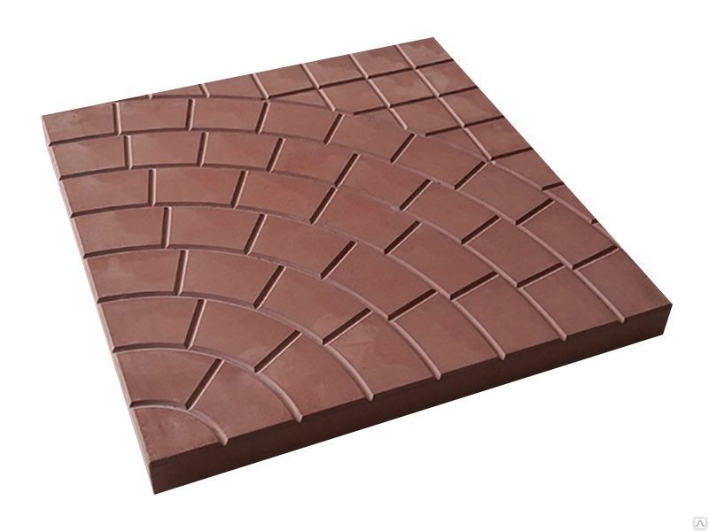 Тротуарная плитка "Колодец", 300х300х30 мм, коричневый